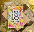 Happy 18th Birthday Card, Plantable Seed Paper Birthday Card