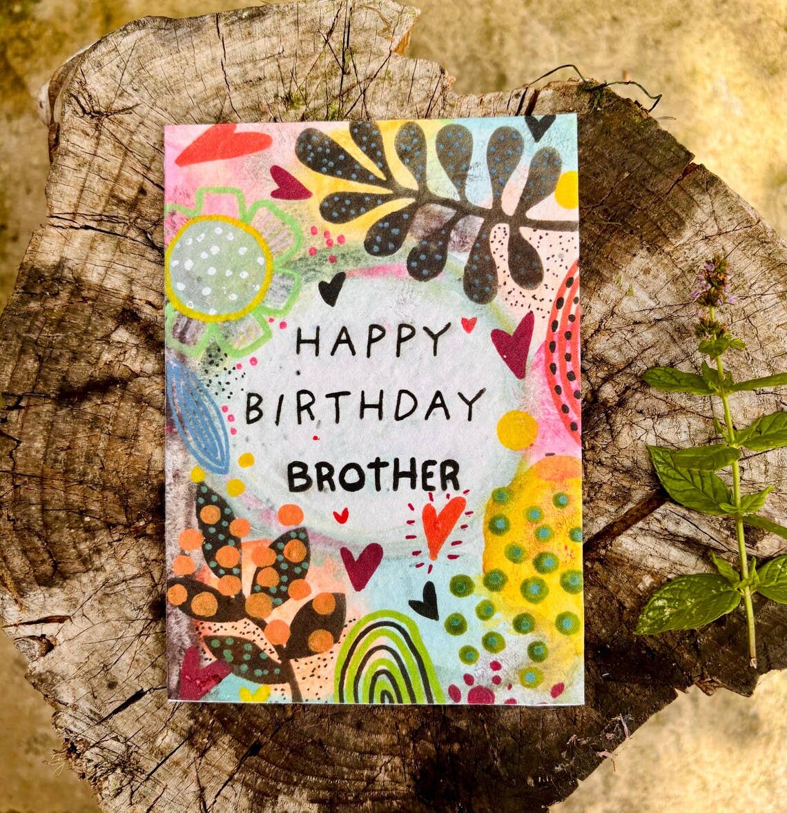 Plantable  Seed Paper Brother Birthday Card