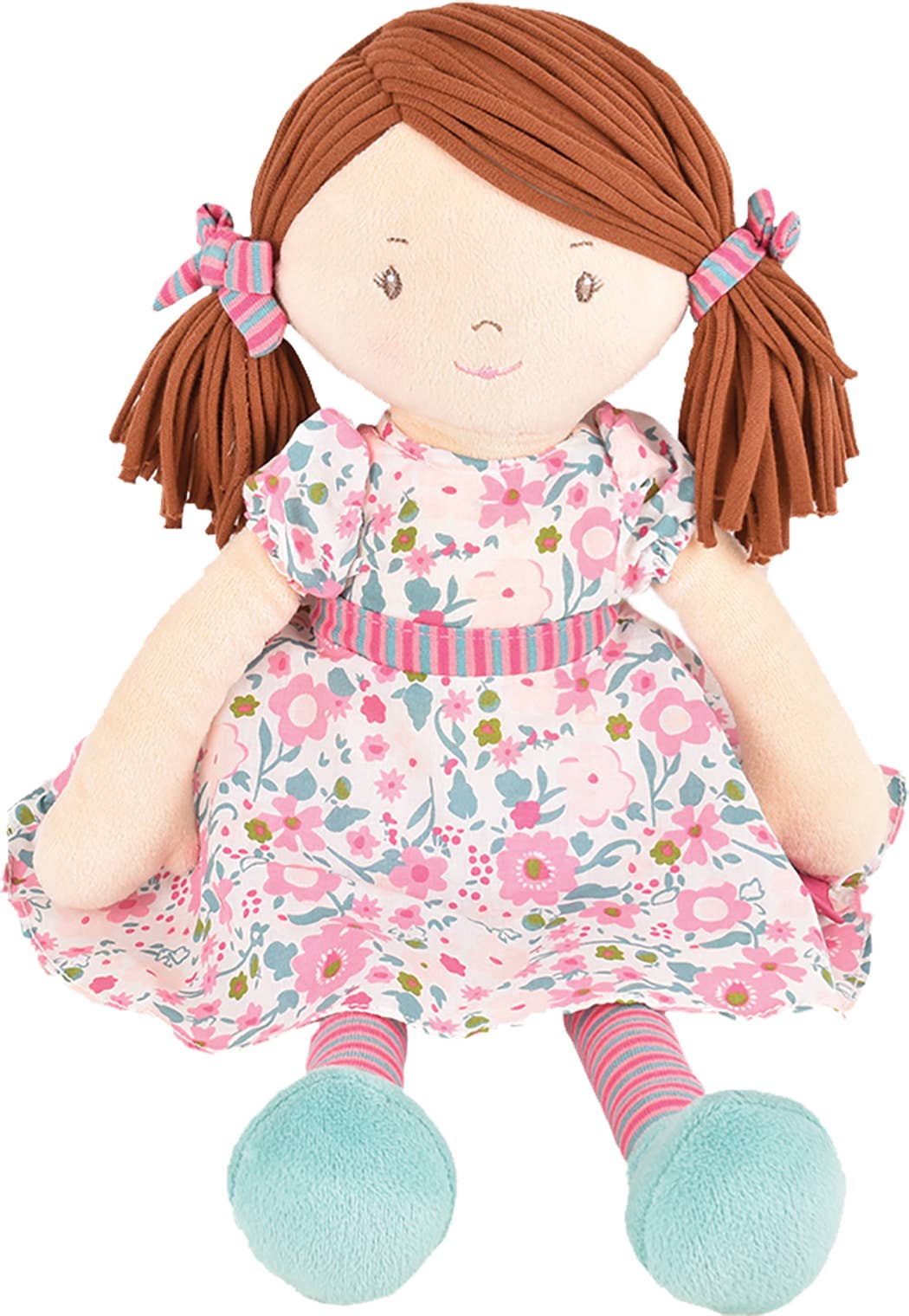 Tikiri Fabric Baby Doll – Katy with Pink & Sea Green Dress