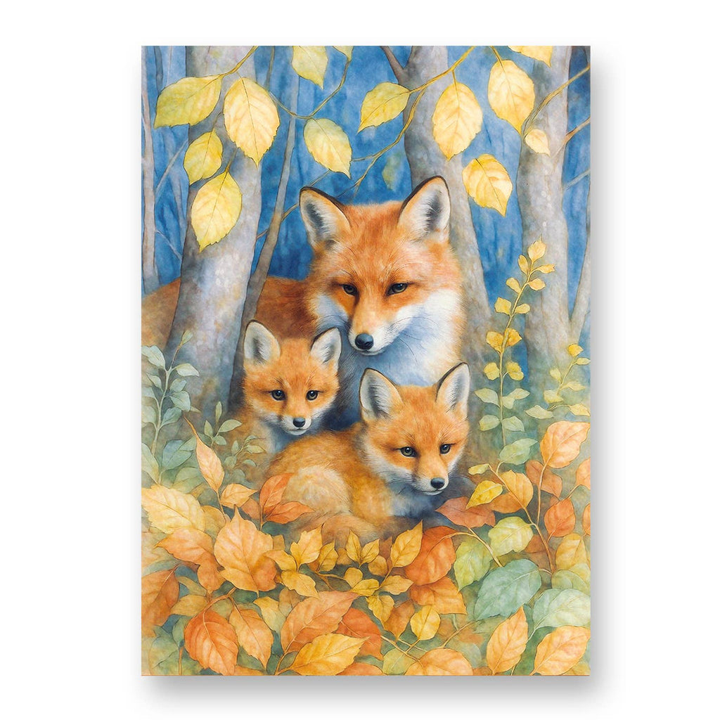 Foxes in the Heart of the Forest Greeting Card with Envelope