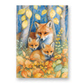 Foxes in the Heart of the Forest Greeting Card with Envelope