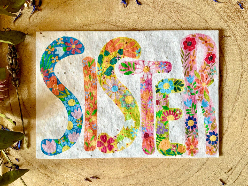 Plantable  Seed Paper Sister Birthday Card