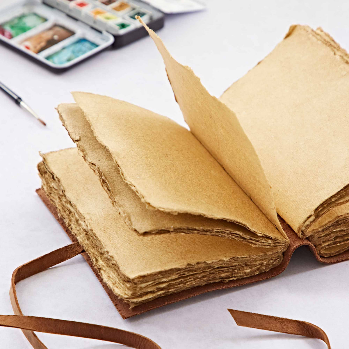 Tree of Life Buffalo Leather Journal with Gemstones