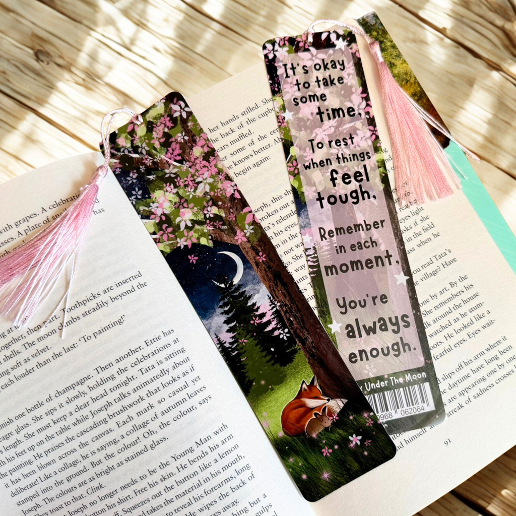 Bookmark with tassel: Take Some Time