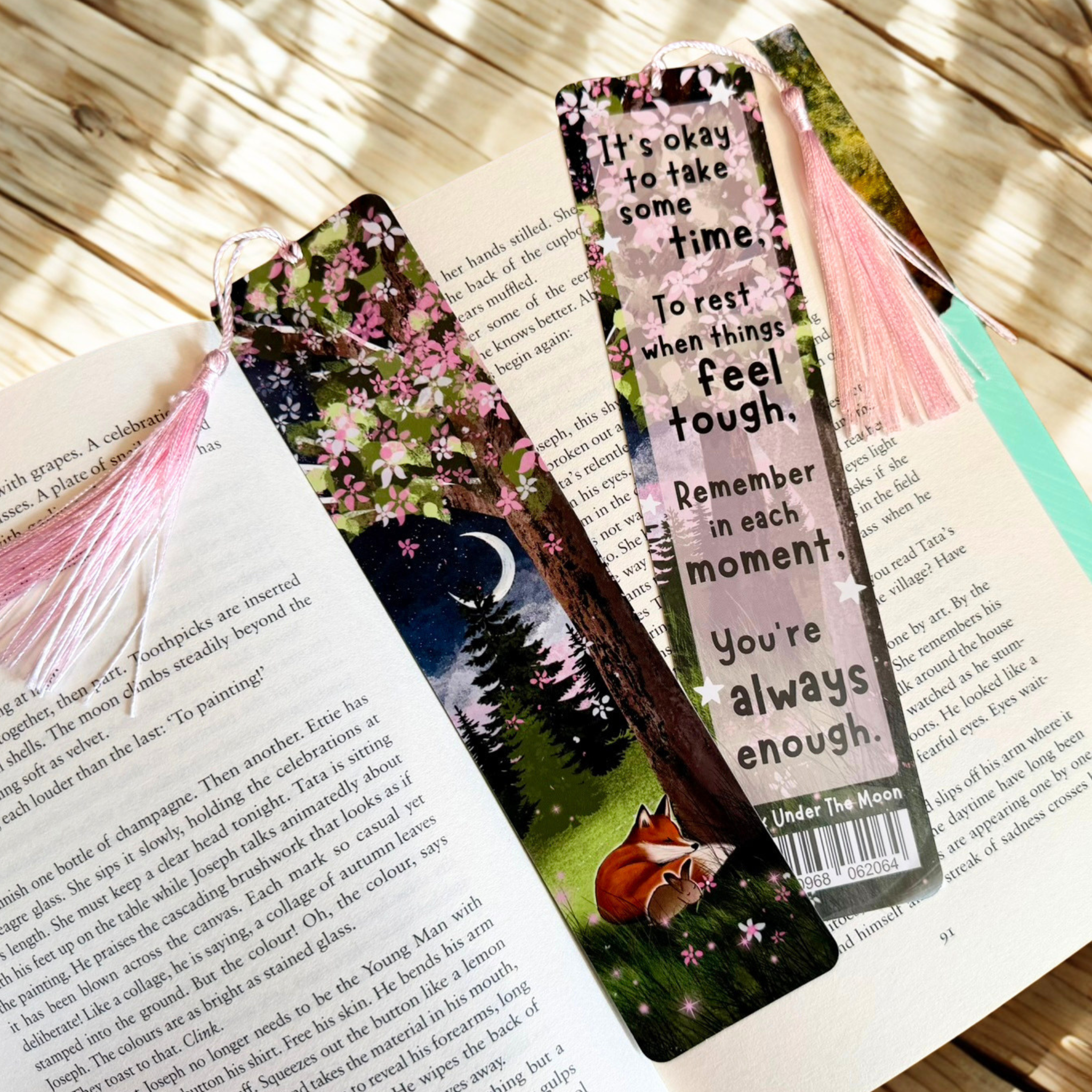 Bookmark with tassel: Take Some Time