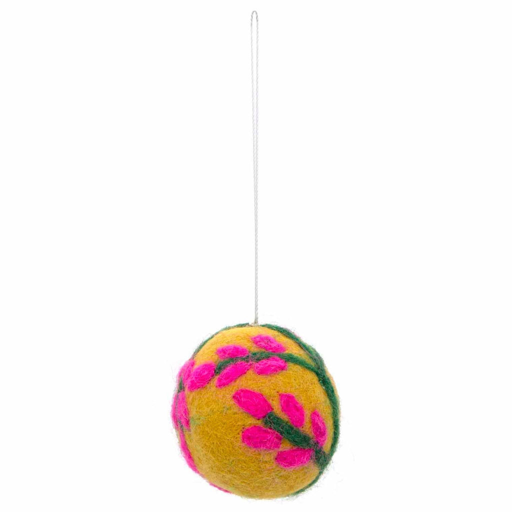 Tree Bauble Felt Hanging Decoration: Purple