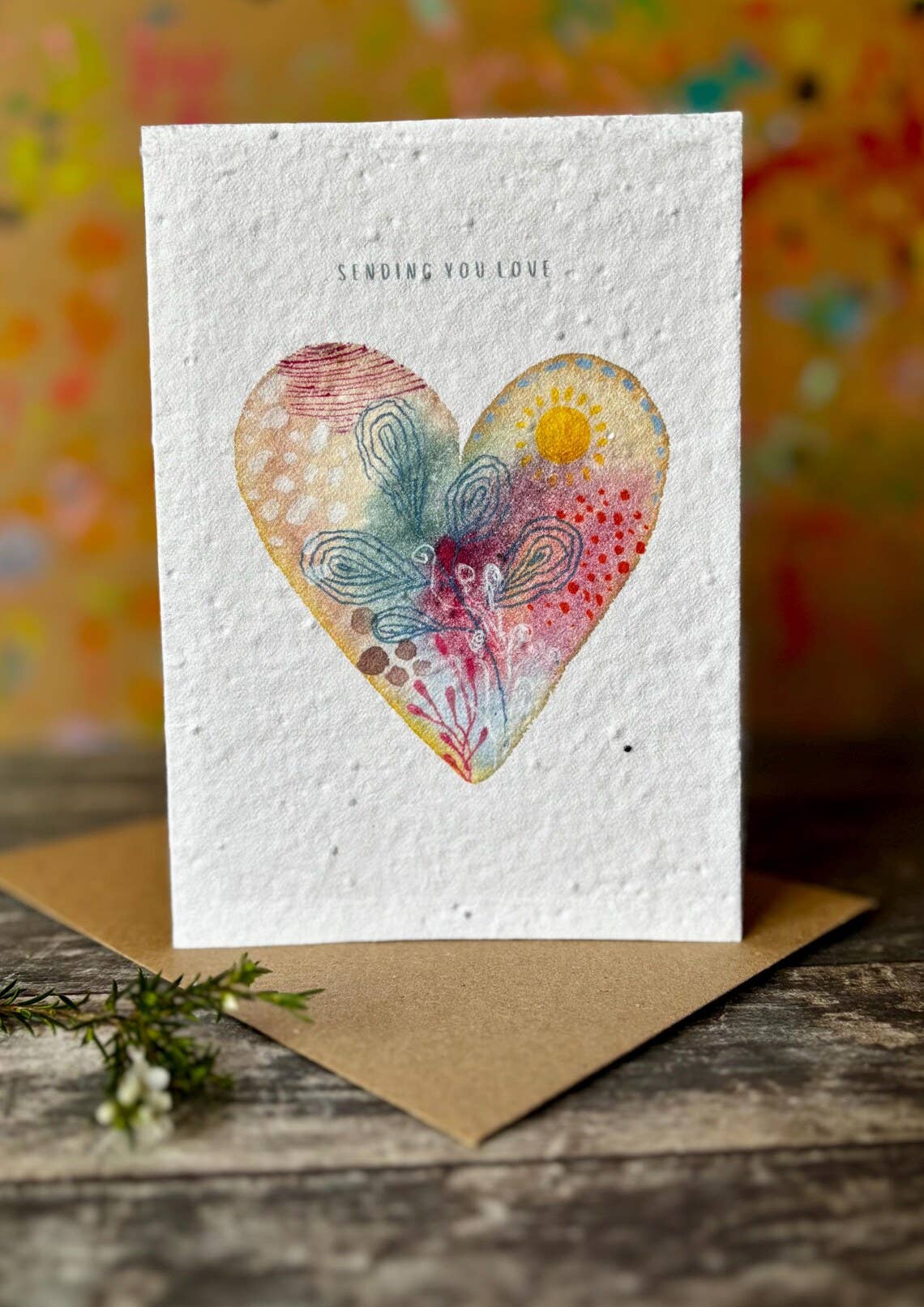 Plantable  Seed Paper, Sending you Love Card