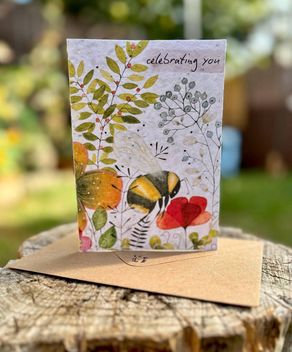 Plantable Seed Paper Birthday Card, Blank Inside