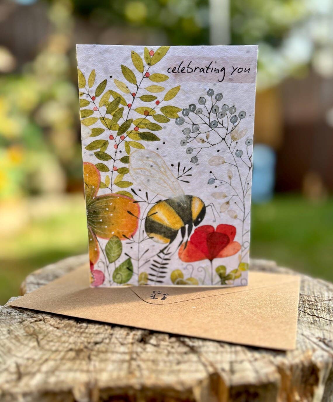 Plantable Seed Paper Birthday Card, Blank Inside