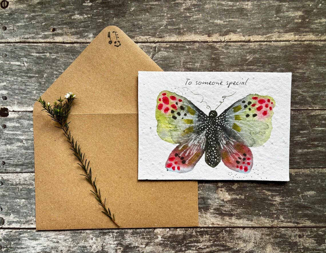 Plantable Seed Paper Birthday Card, Blank Inside