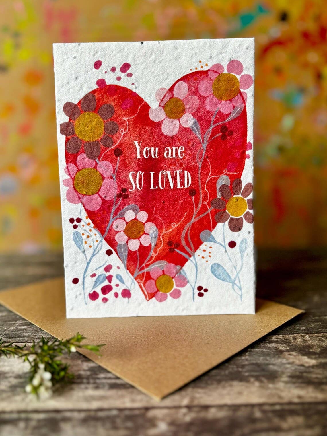 Plantable Seed Paper You are so Loved Card, Blank Inside