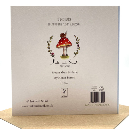 Birthday Card - Mouse Mum Birthday