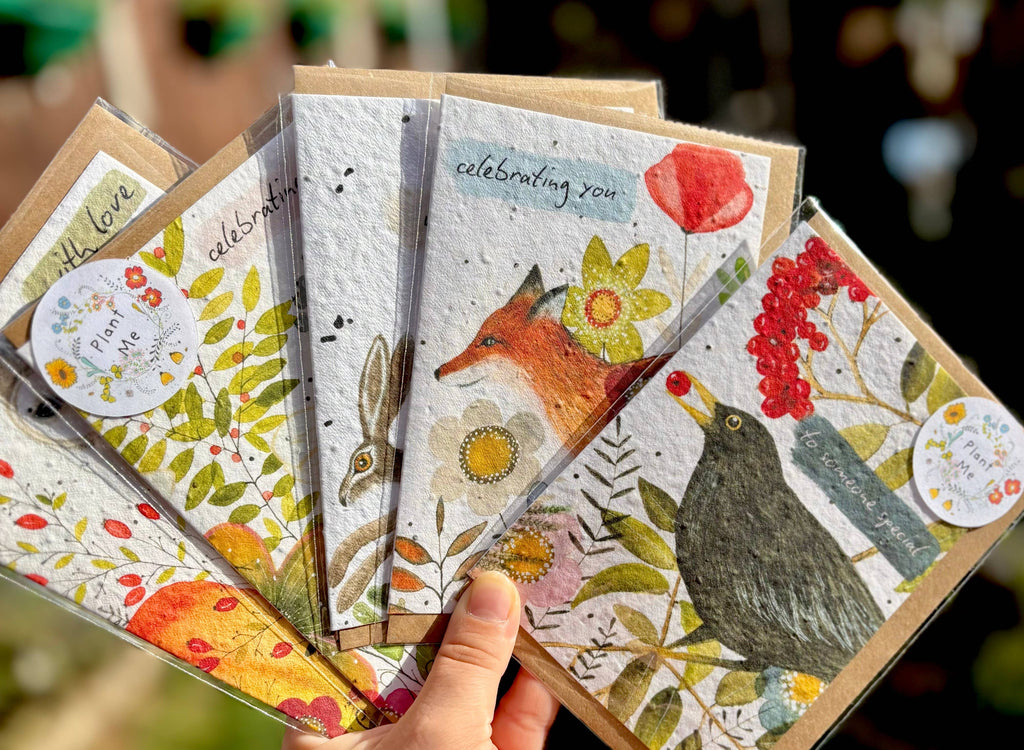 Plantable Seed Paper Birthday Card, Blank Inside
