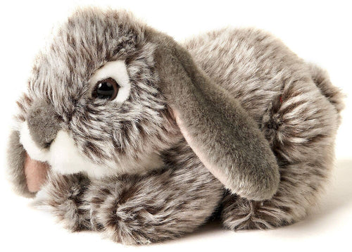 Aries rabbit, lying down (grey) - cuddly/plush toy