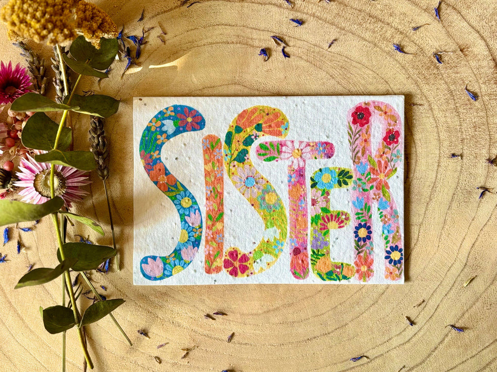 Plantable  Seed Paper Sister Birthday Card