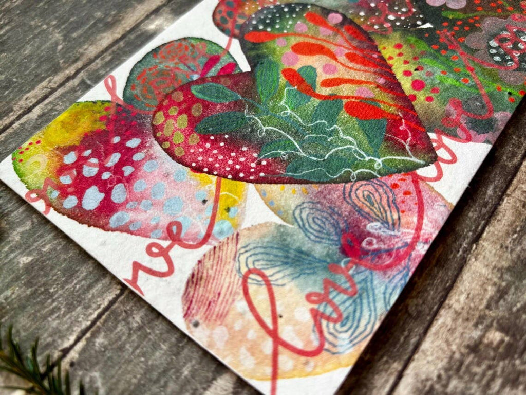 Plantable Seed Paper Love Card, Blank Inside