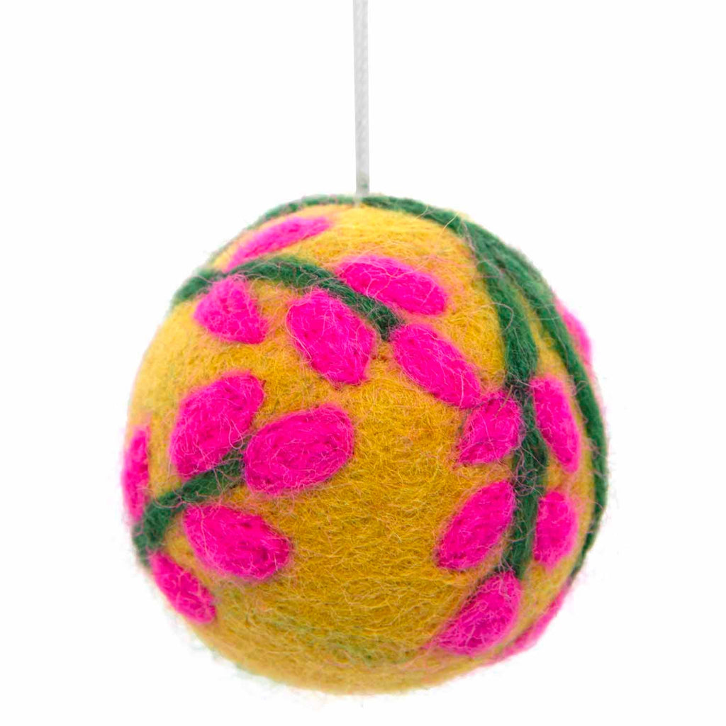 Tree Bauble Felt Hanging Decoration: Purple