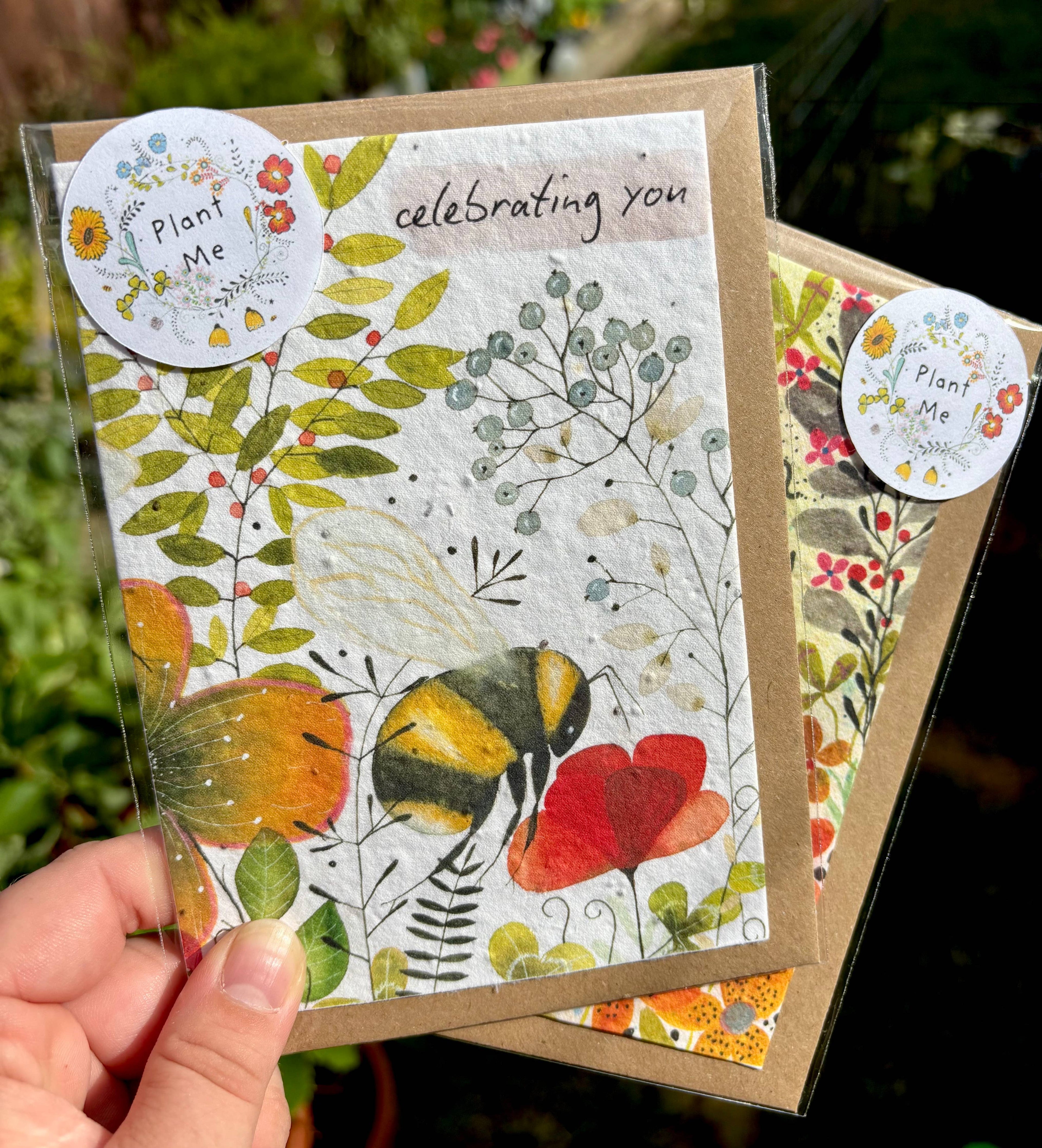 Plantable Seed Paper Birthday Card, Blank Inside