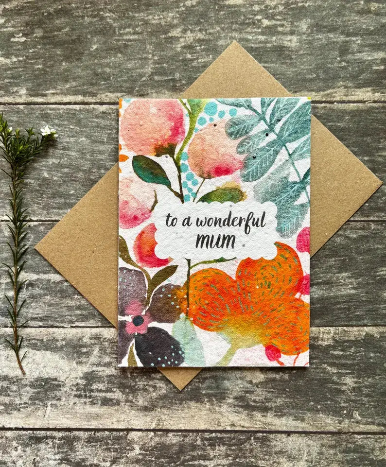 To A Wonderful Mum Card – Plantable Mother’s Day Seed Paper
