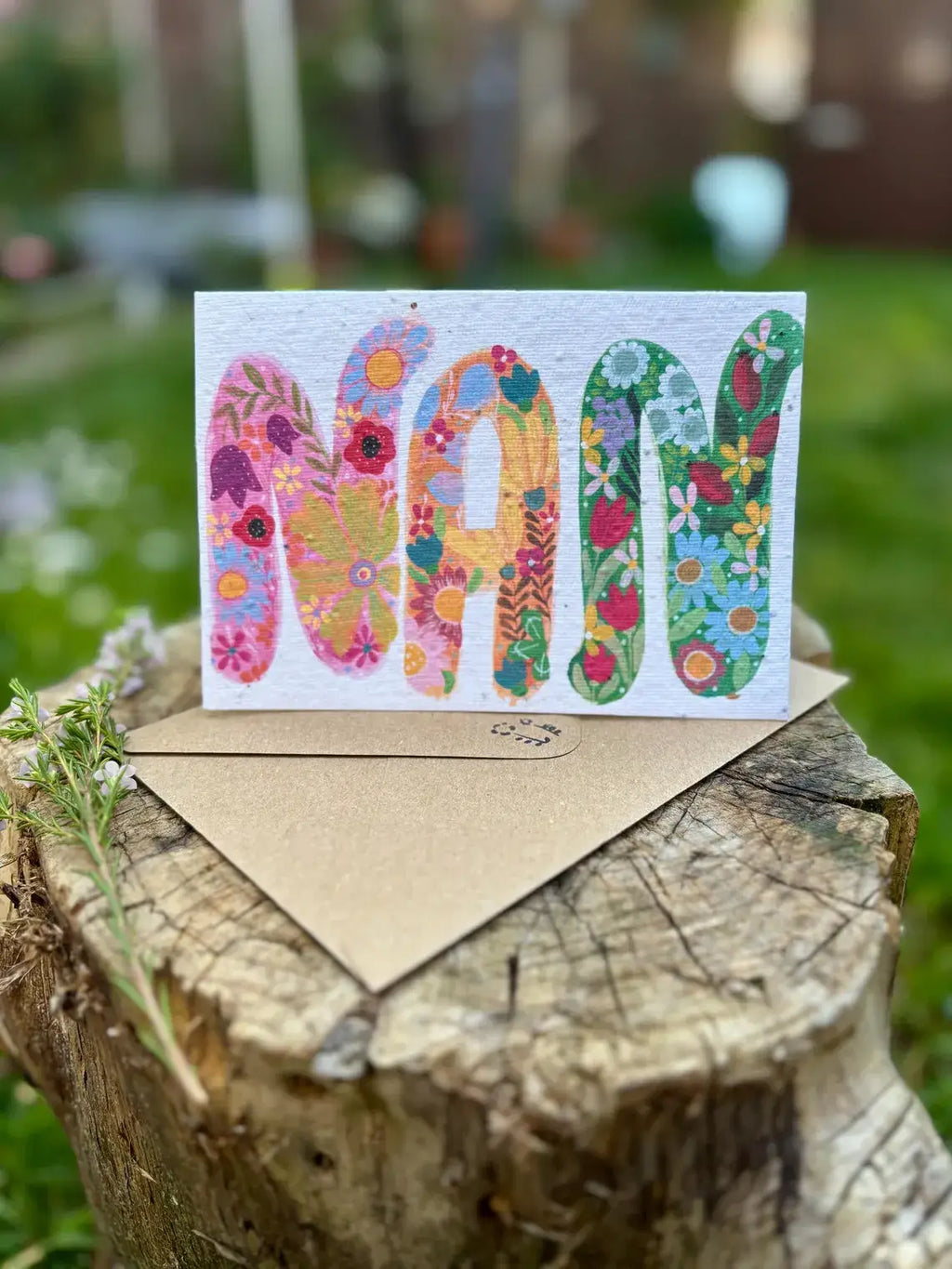 Plantable  Seed Paper Nan Birthday Card, Blank Inside,