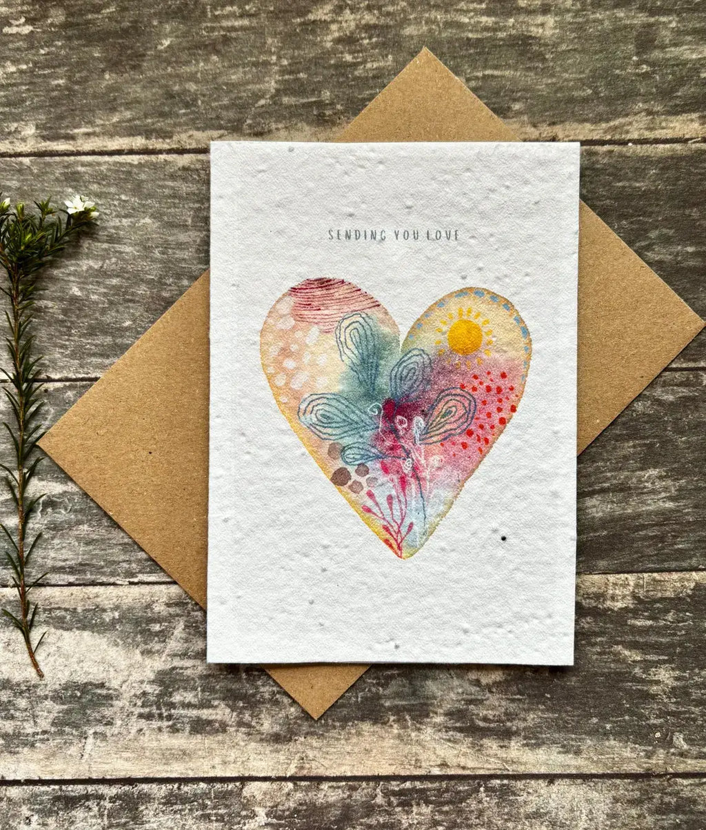 Plantable  Seed Paper, Sending you Love Card
