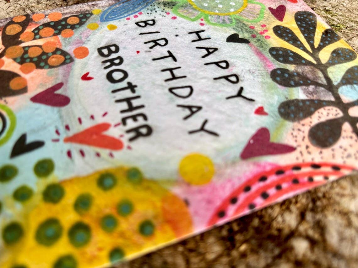 Plantable  Seed Paper Brother Birthday Card