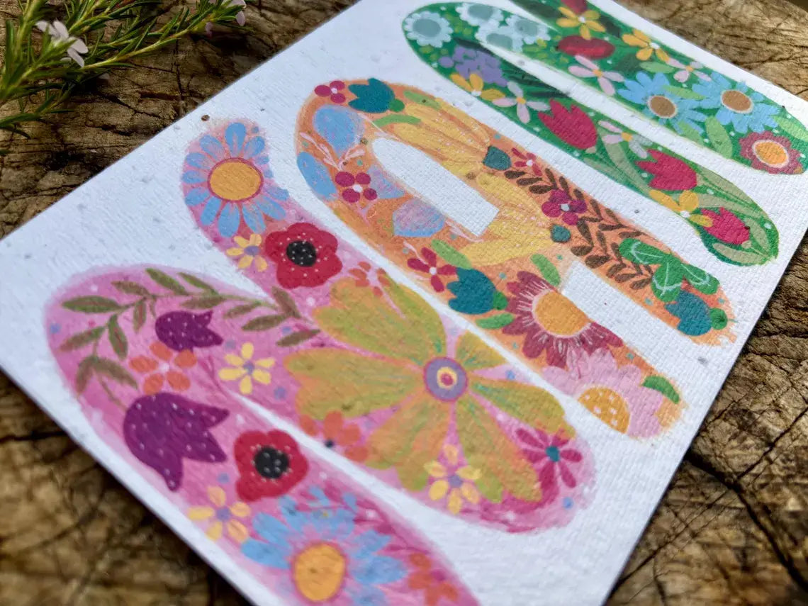 Plantable  Seed Paper Nan Birthday Card, Blank Inside,