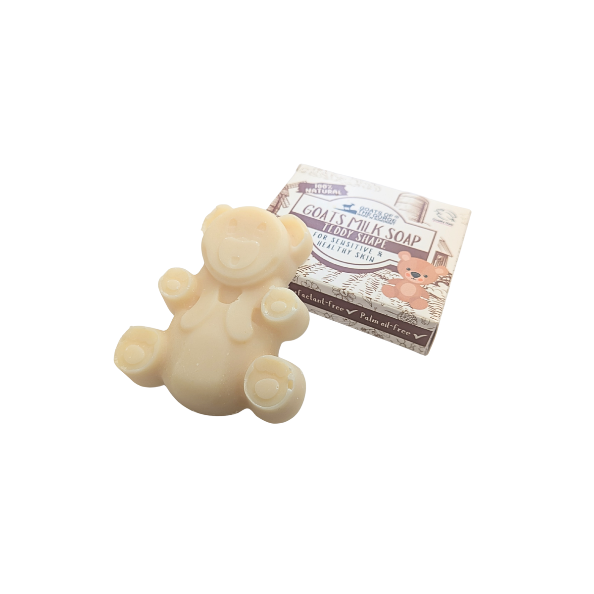 Goats Milk Soap Bar (Teddy Shape)  100% NATURAL