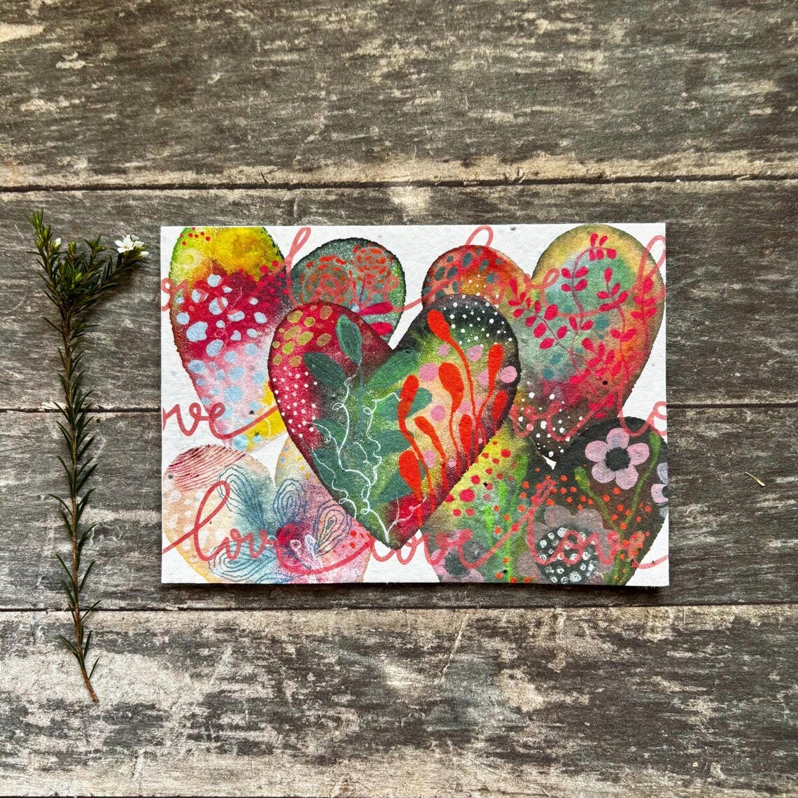 Plantable Seed Paper Love Card, Blank Inside