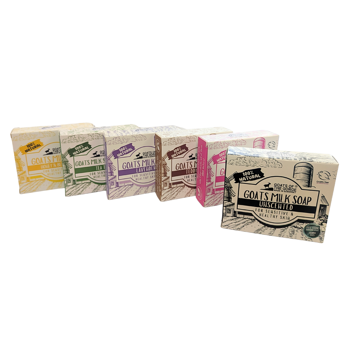 Goats Milk Soap Bar (Honey & Beeswax) 100% NATURAL : Box