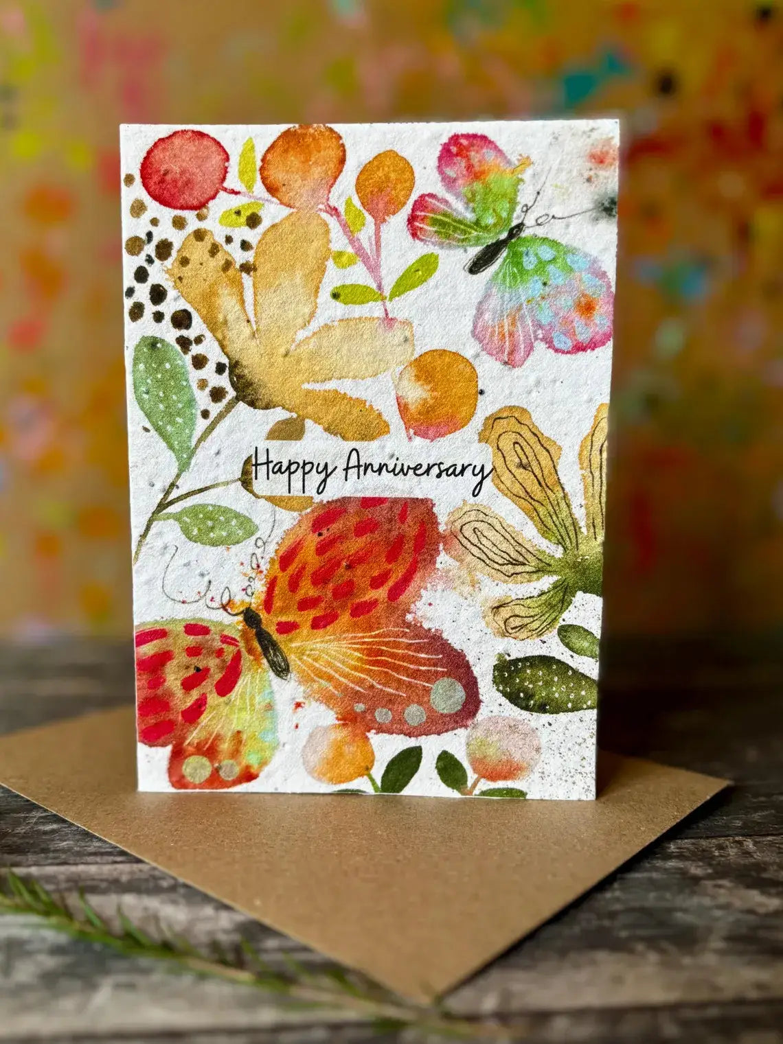 Plantable Anniversary Card – Butterfly Seed Paper Card