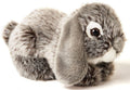 Aries rabbit, lying down (grey) - cuddly/plush toy