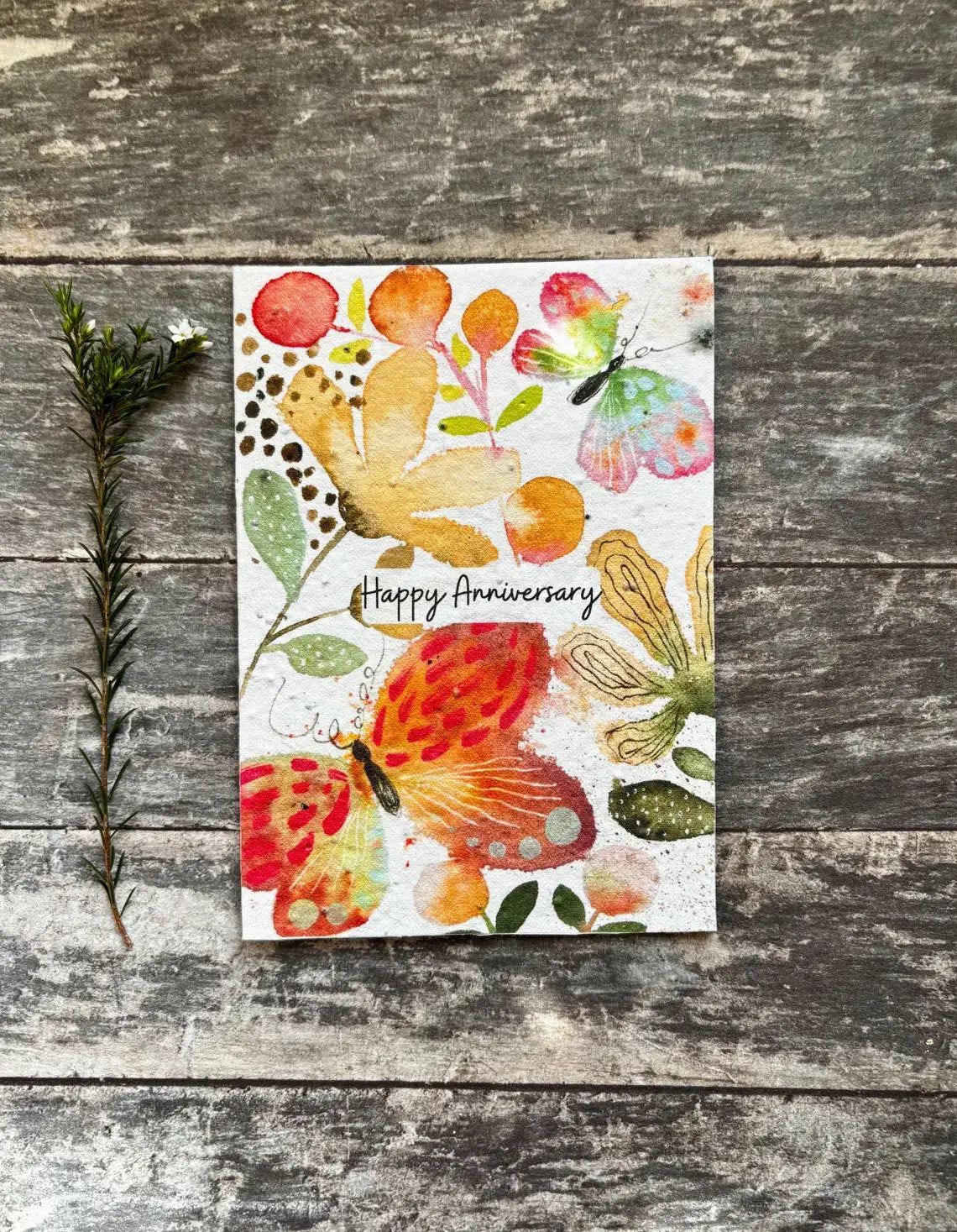 Plantable Anniversary Card – Butterfly Seed Paper Card