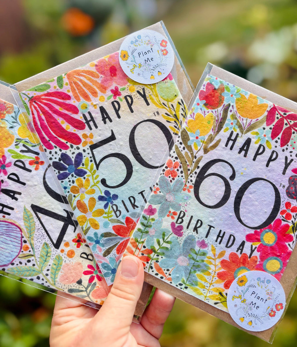 Happy 18th Birthday Card, Plantable Seed Paper Birthday Card