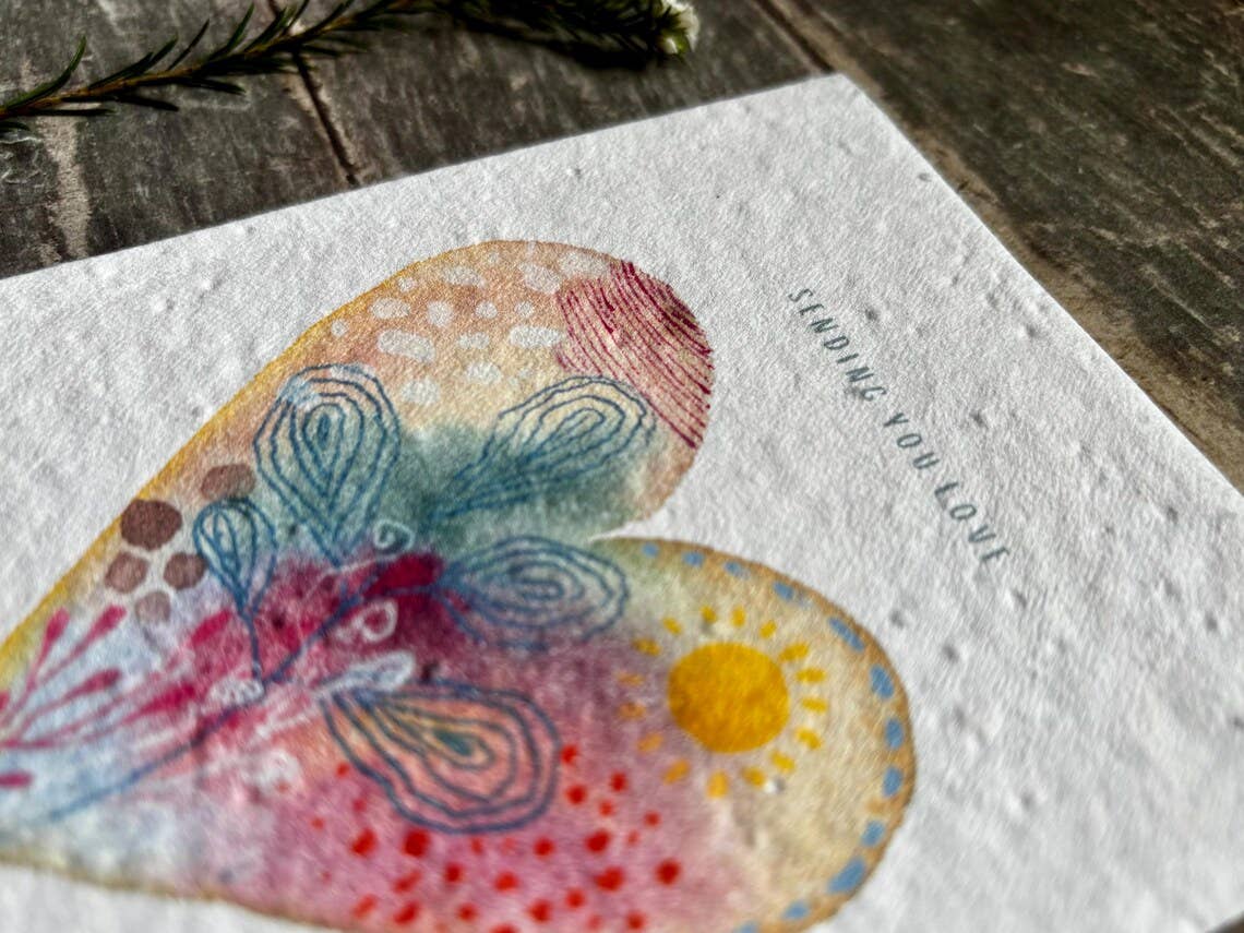 Plantable  Seed Paper, Sending you Love Card