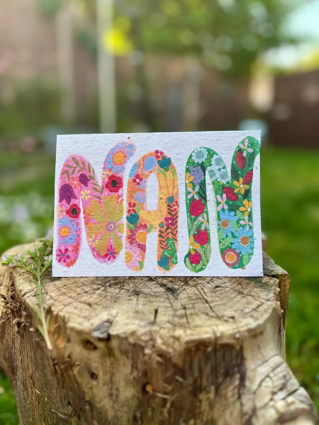 Plantable  Seed Paper Nan Birthday Card, Blank Inside,
