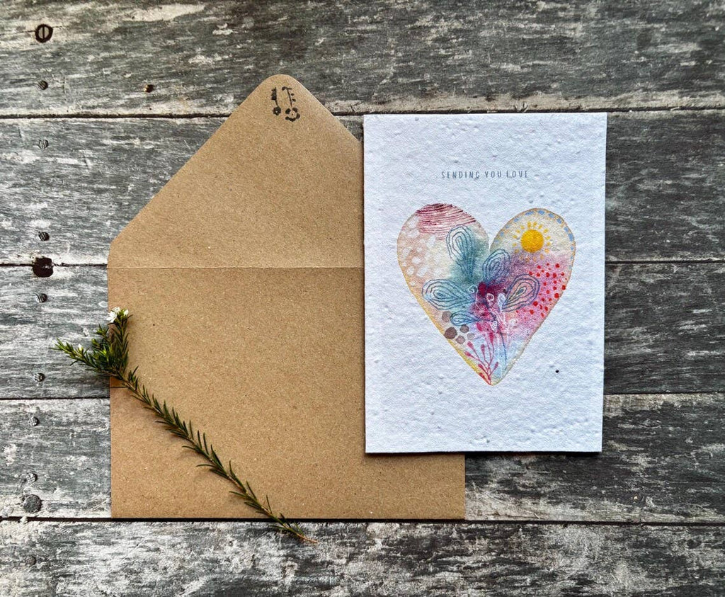 Plantable  Seed Paper, Sending you Love Card