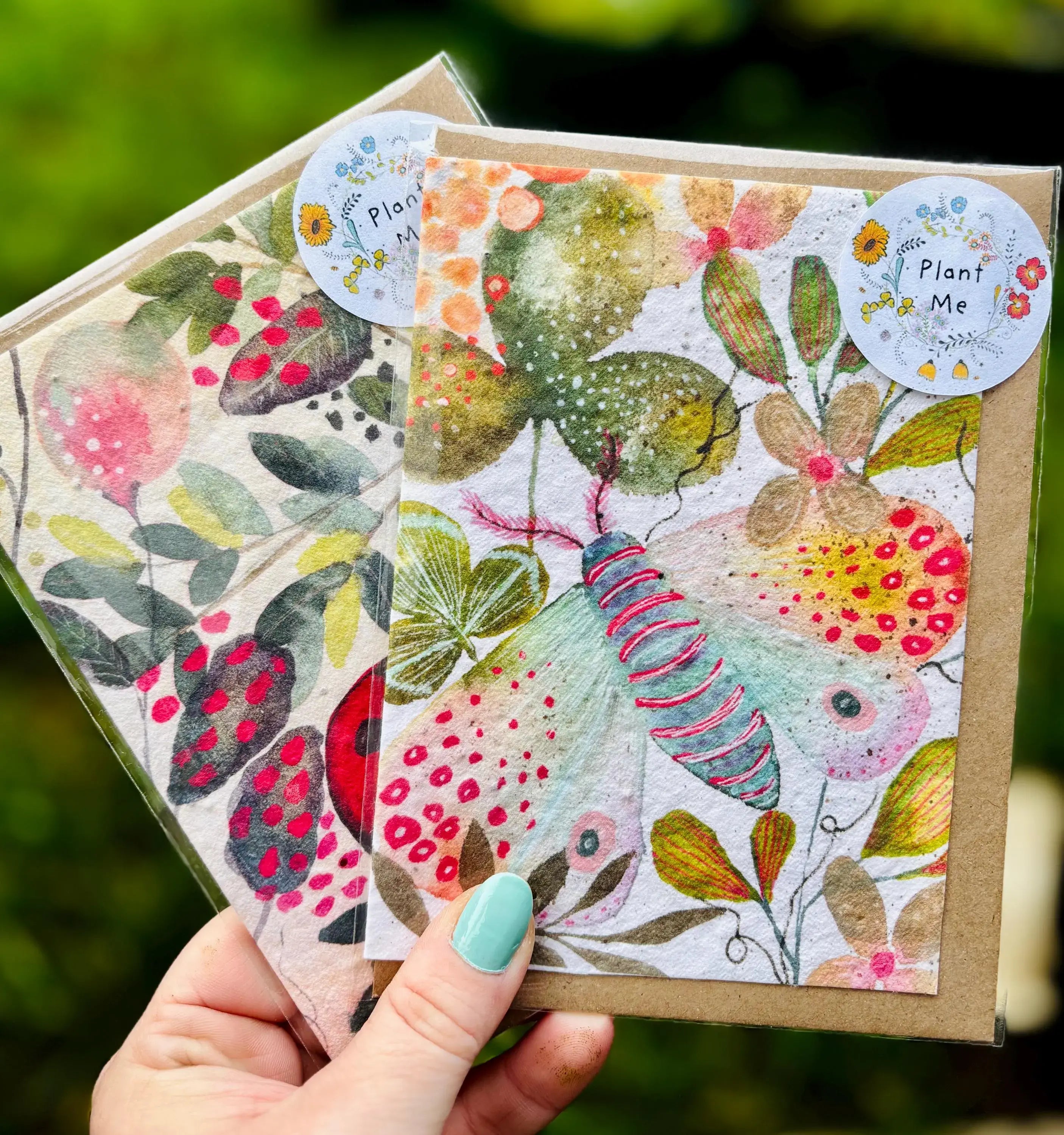 Plantable  Seed Paper Birthday Card,Blank Inside, Bee card