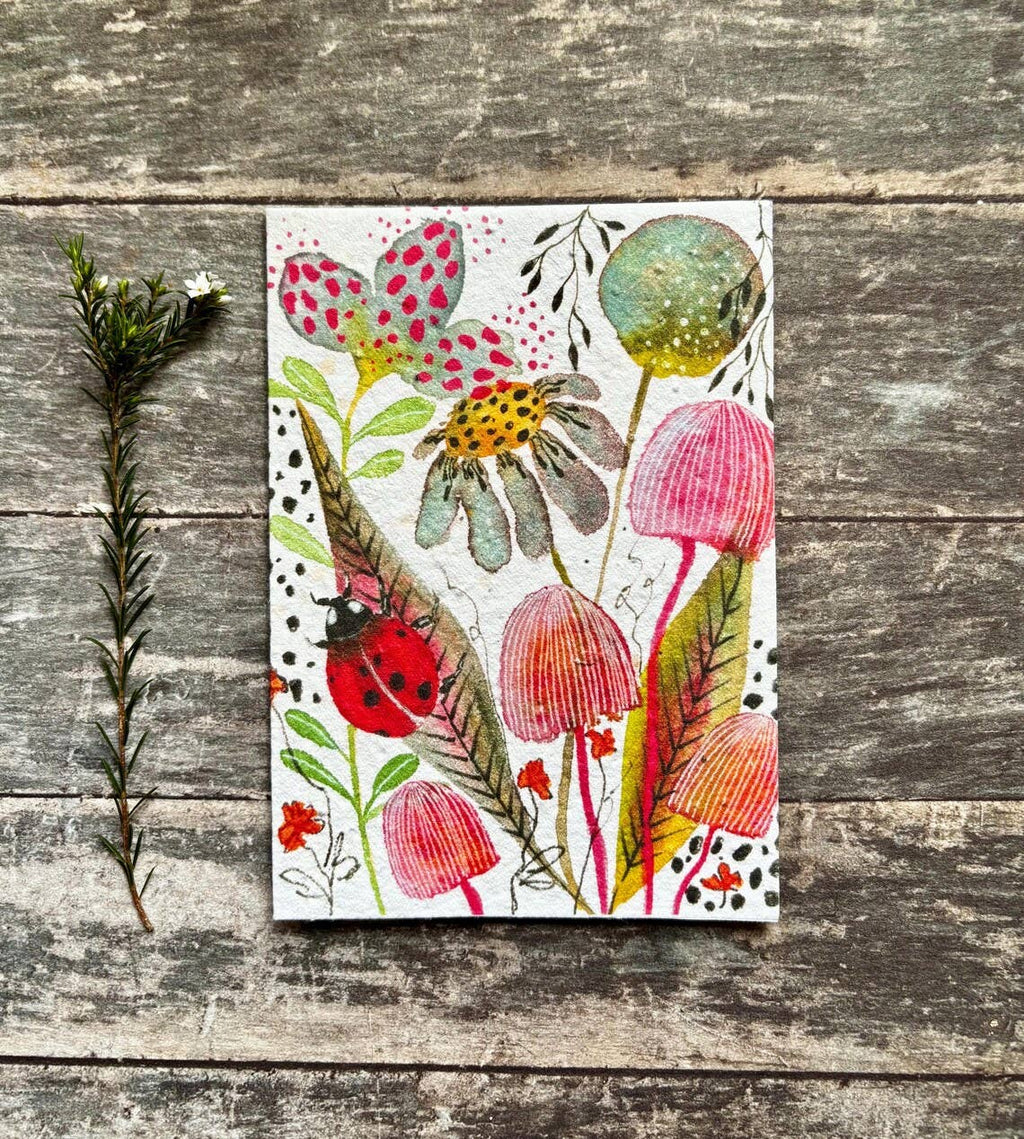 Plantable  Seed Paper Birthday Card, Blank Inside
