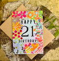 Happy 21st Birthday Card, Plantable Seed Paper Birthday Card