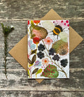Plantable  Seed Paper Birthday Card,Blank Inside, Bee card