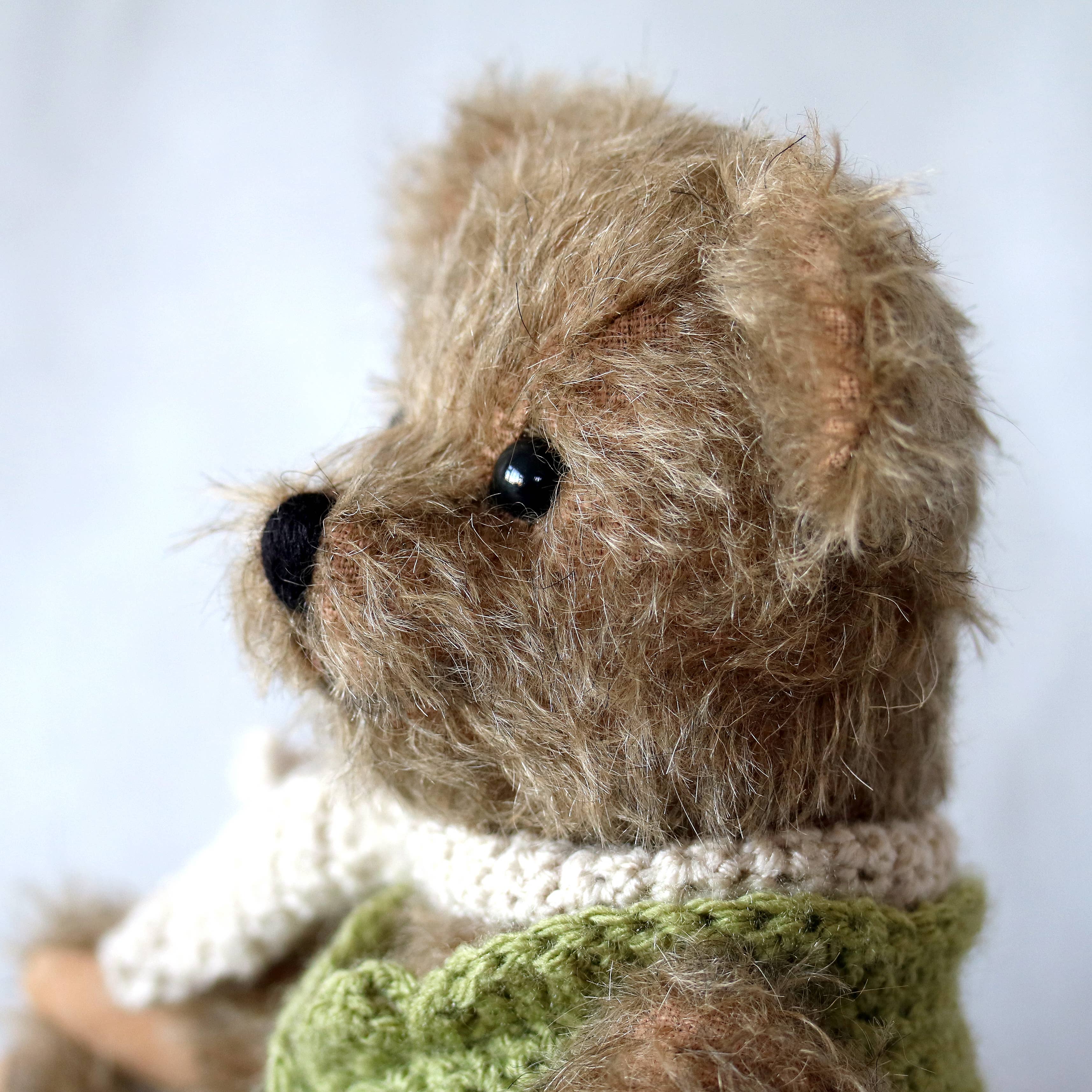 Furse- Traditional jointed mohair teddy bear, waistcoat