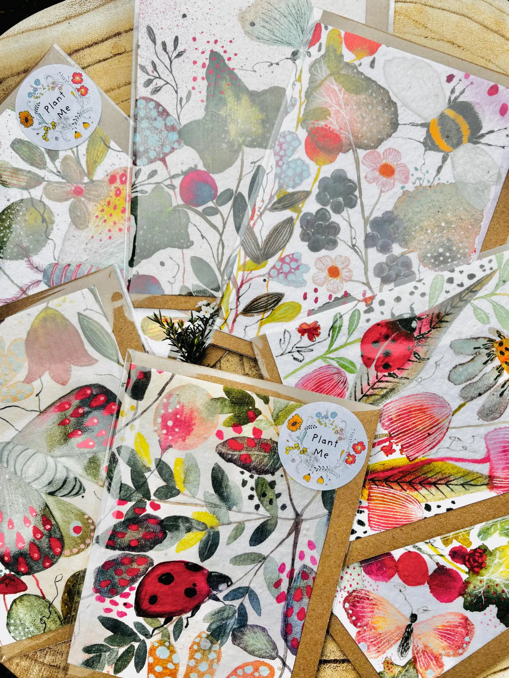 Plantable  Seed Paper Birthday Card, Blank Inside