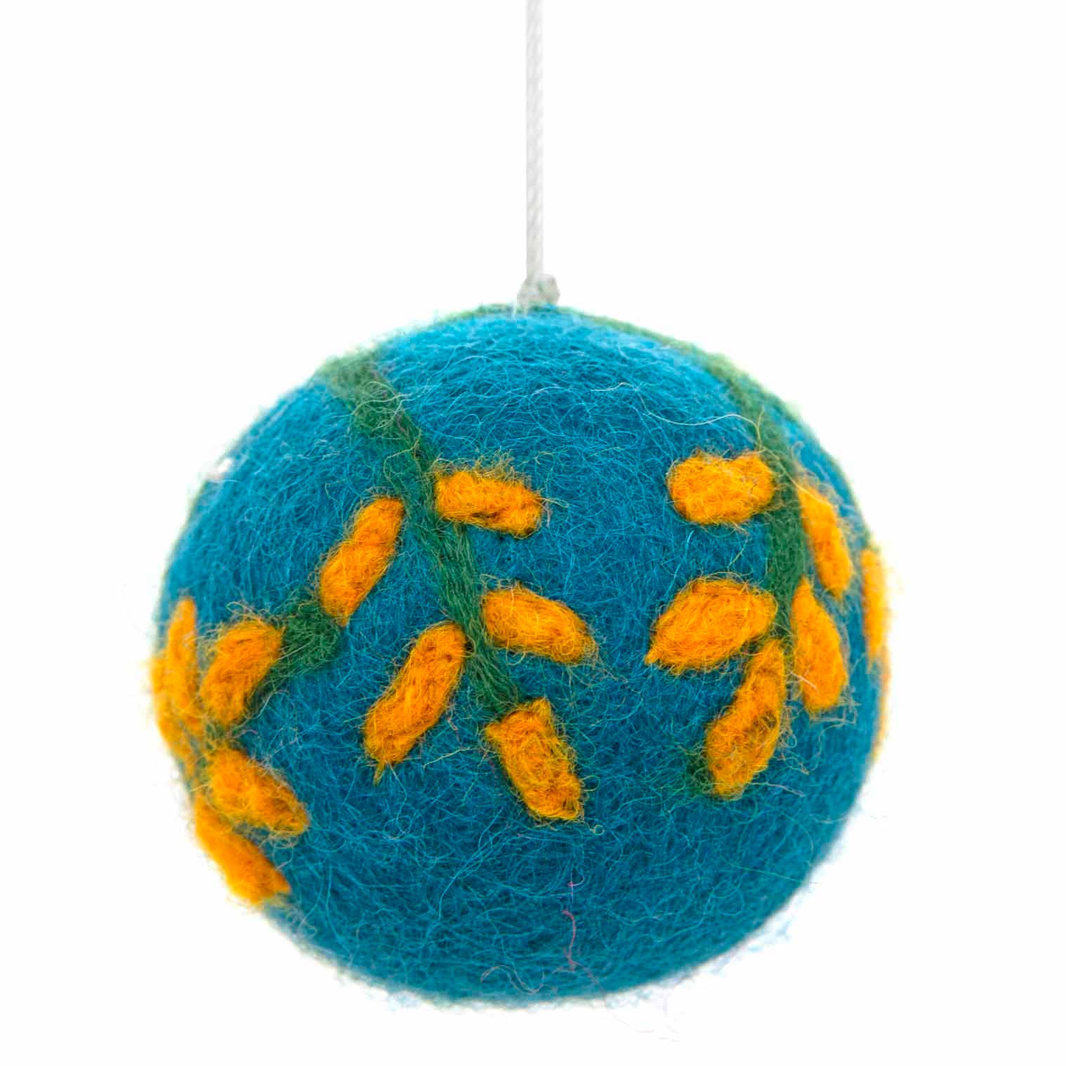 Tree Bauble Felt Hanging Decoration: Purple