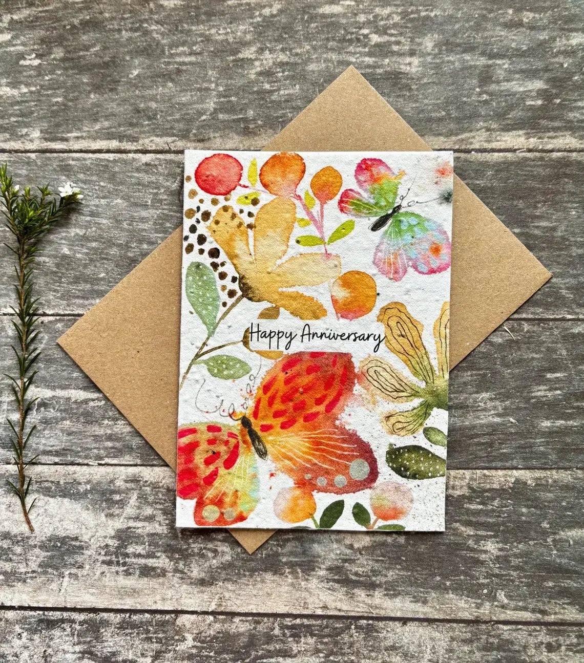 Plantable Anniversary Card – Butterfly Seed Paper Card