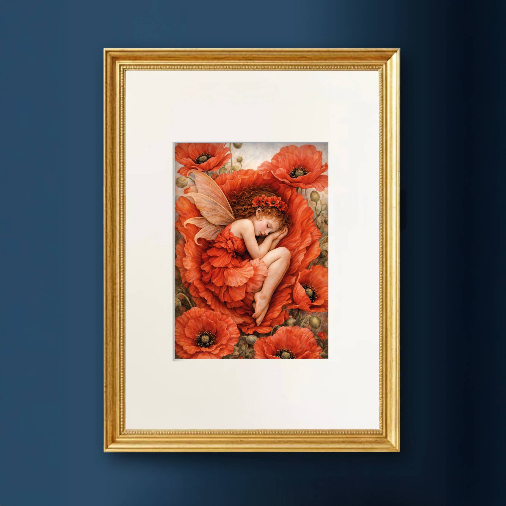 Art Print in A4 Mount - Flower Fairies - Poppy