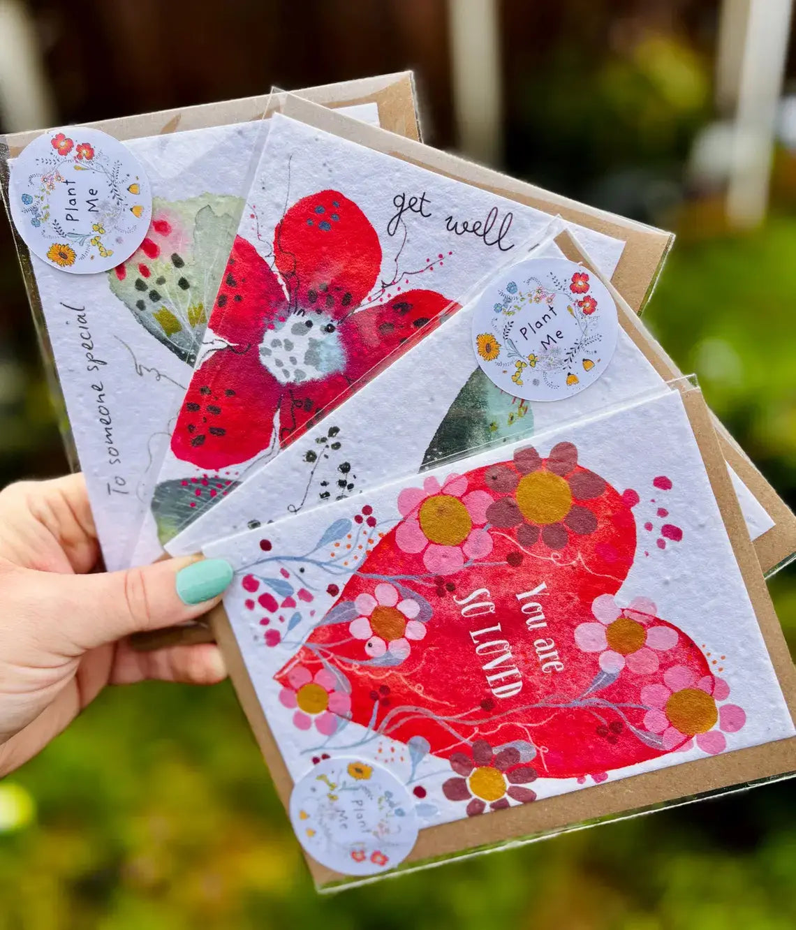 Plantable Seed Paper Love Card, Blank Inside