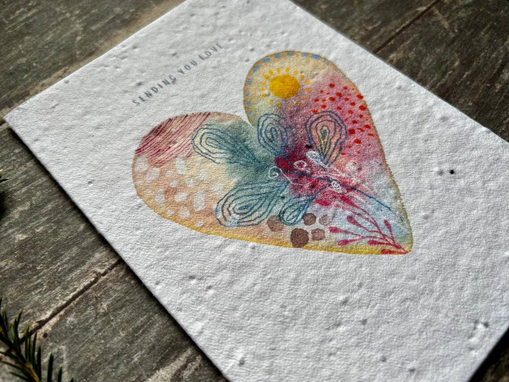 Plantable  Seed Paper, Sending you Love Card