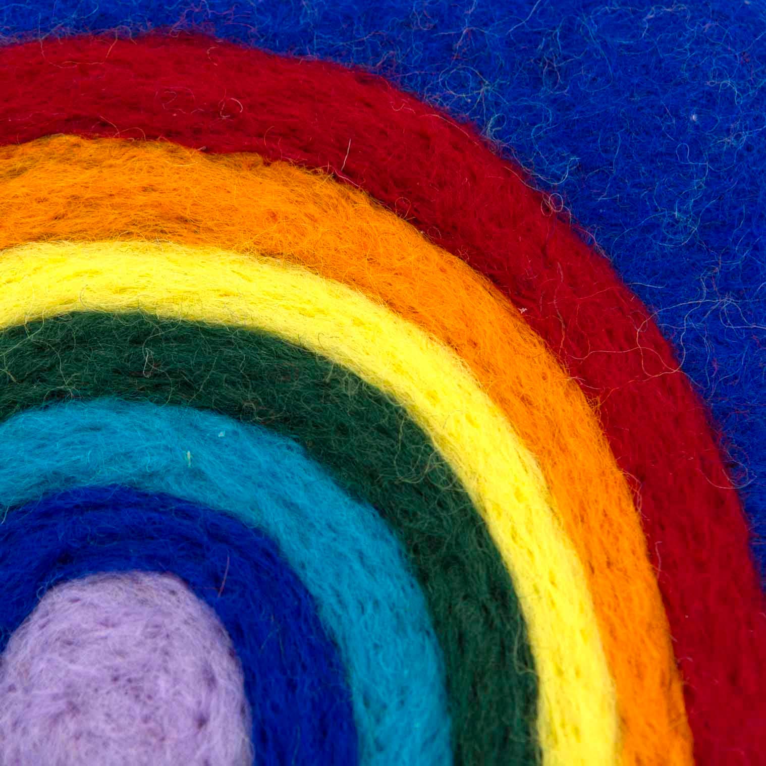 Rainbow Felt Purse: Blue