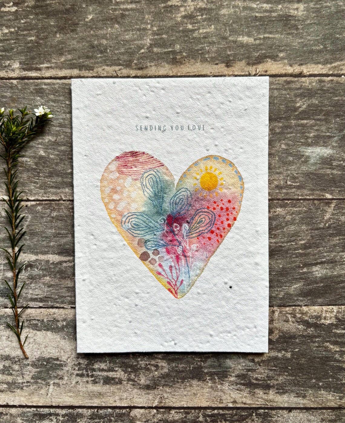 Plantable  Seed Paper, Sending you Love Card